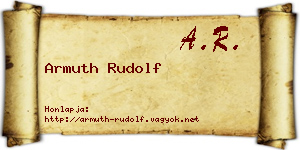 Armuth Rudolf névjegykártya