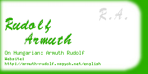 rudolf armuth business card